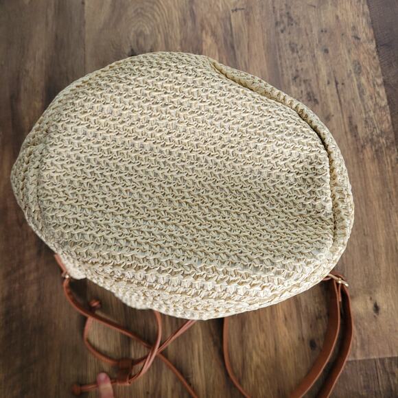 Montce Tan Beige Brown Bucket Bag Adjustable Leather Strap Purse - Picture 8 of 16